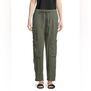 NWT Free People Feelin Good Linen-Blend Utility Pants